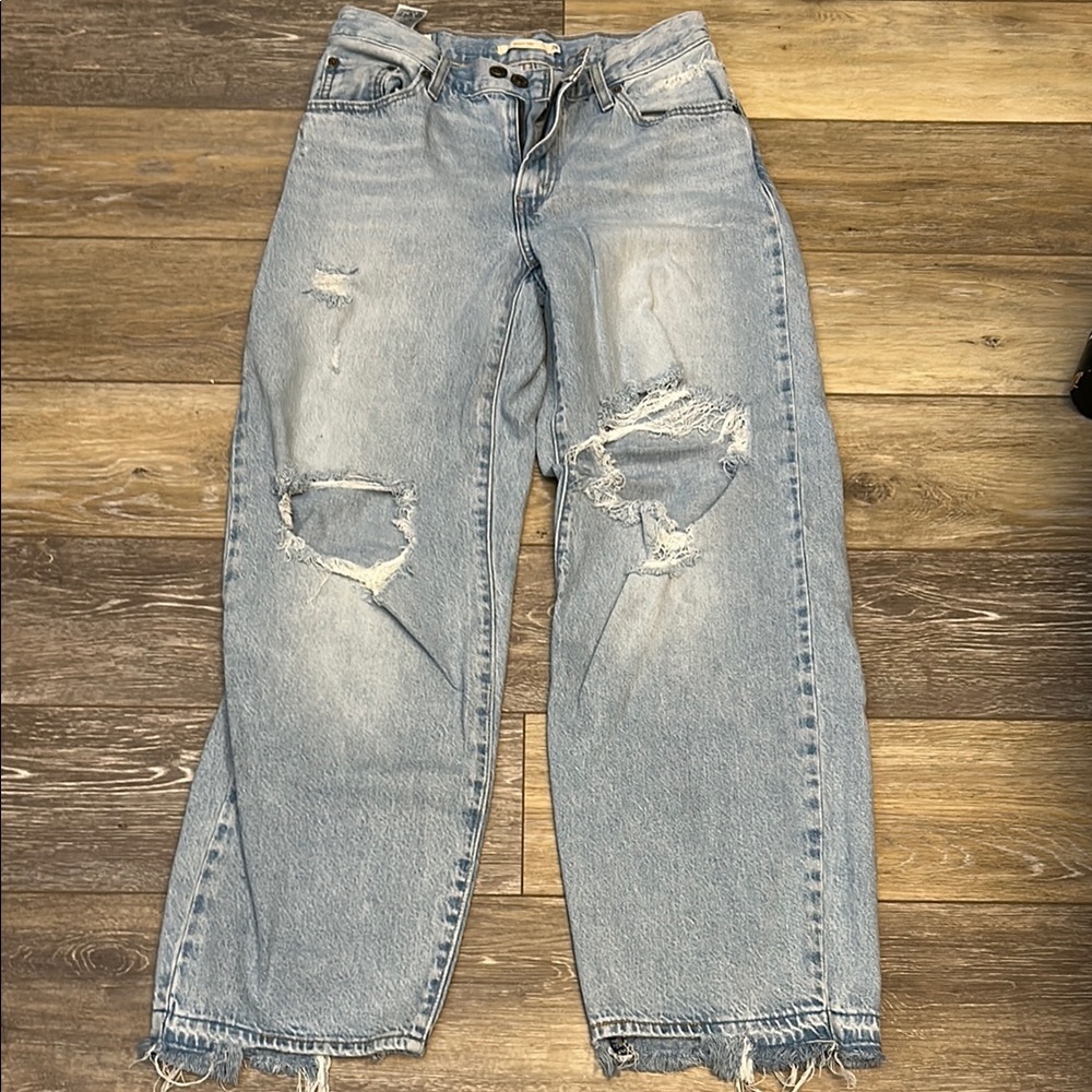 Baggy Dad Light Blue Jeans